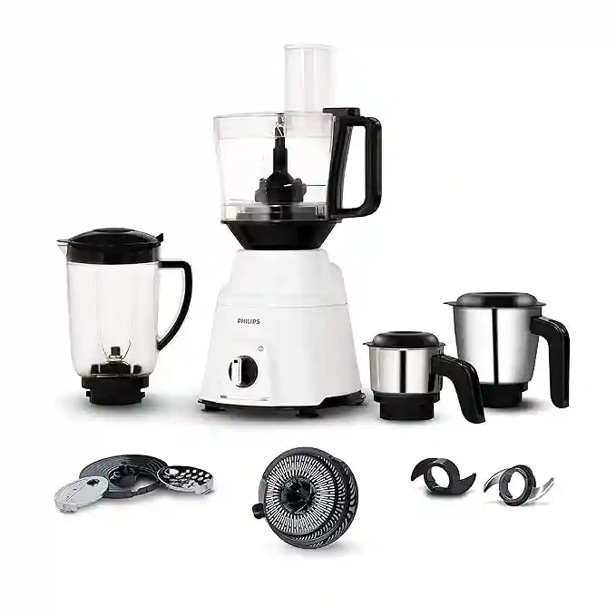  PHILIPS Mixer Grinder 750 Watt, 3 in 1 (Mixer Grinder + Juicer + Food Processor) 4 Jar (HL7763/00)